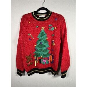 Vintage Christmas Chunky Knitted Pullover #48